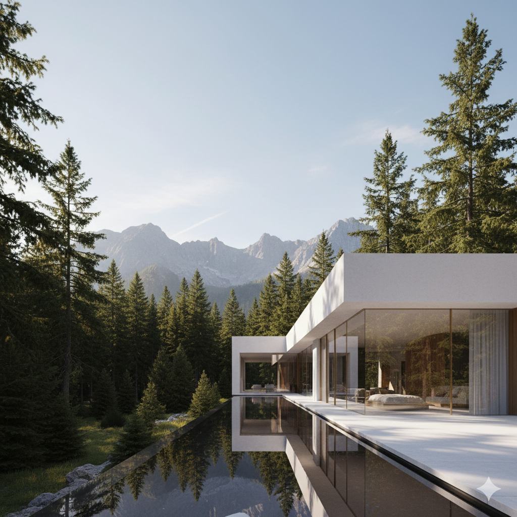 Perforated facade panels forming a rhythmic pattern