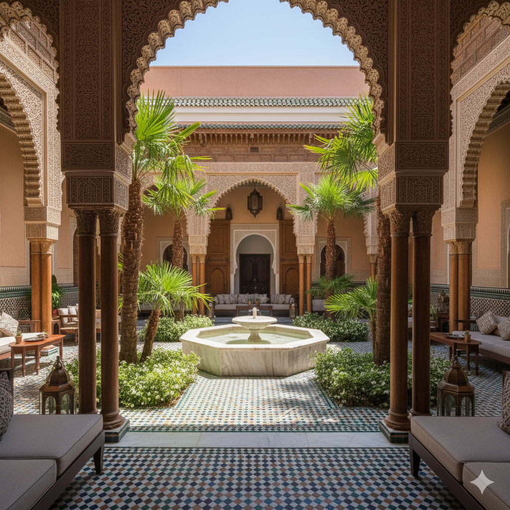 Interior view of the roof truss structure